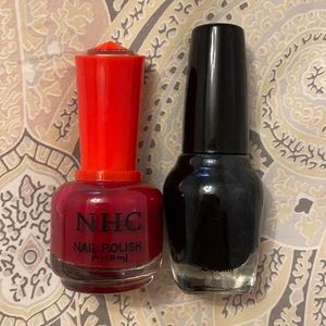NHC Nail Polish Pack of two -Red & Black